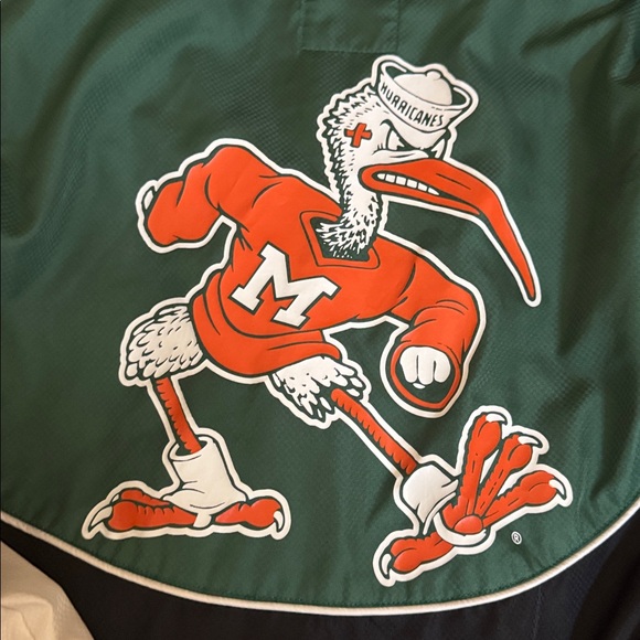 University of Miami Hurricanes - Vintage Inspired Windbreaker - Brand New - Picture 3 of 7